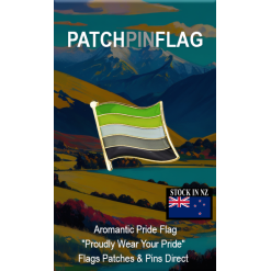 Aromantic Pride Flag Brooches LGBTQIA+ Lapel Pin Proudly Pride Badge Lapel Hat Tie Pin Brooch