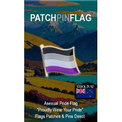 Asexual Pride Flag Brooches LGBTQ+ Lapel Pin Proudly Pride Badge Lapel Hat Tie Pin Brooch