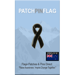 Black Awareness Ribbon Lapel Pin Proudly. Pride Badge Lapel Hat Tie Pin Brooch