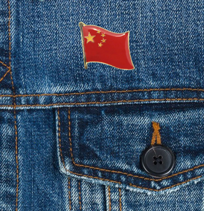 China Flag Lapel Enamel Badge Pin Chinese