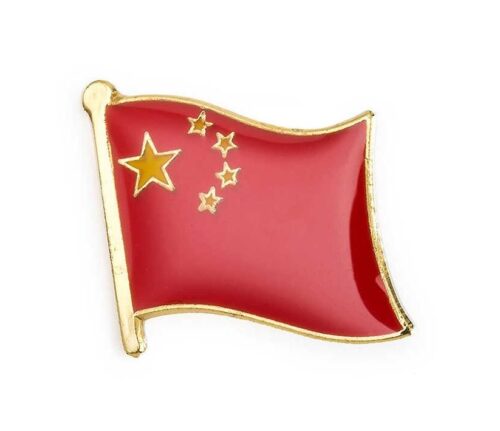 China Flag Chinese Lapel Pin Proudly. Pride Badge Lapel Hat Tie Pin Brooch