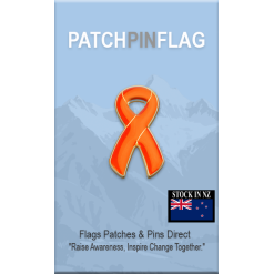 Orange Awareness Ribbon Lapel Pin Proudly. Pride Badge Lapel Hat Tie Pin Brooch