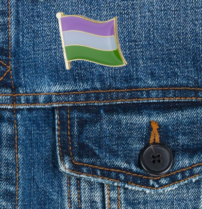 Genderqueer pride flag LGBTQIA+ pin badge pin