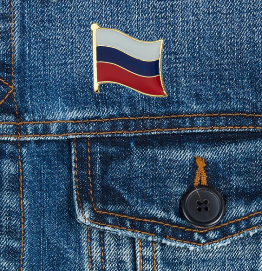 Russia Flag Brooch Lapel Pin Badge