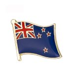 New Zealand Flag Lapel Pin Proudly. Pride Badge Lapel Hat Tie Pin Brooch