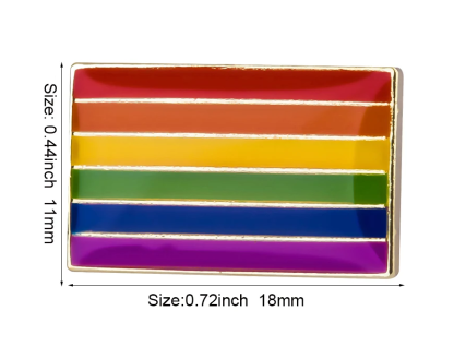 Rainbow flag LGBTQIA+ Lapel Pin Proudly Pride Badge Lapel Hat Tie Pin Brooch