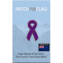 Purple Awareness Ribbon Lapel Pin Proudly. Pride Badge Lapel Hat Tie Pin Brooch