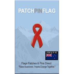 Red Awareness Ribbon Lapel Pin Proudly. Pride Badge Lapel Hat Tie Pin Brooch