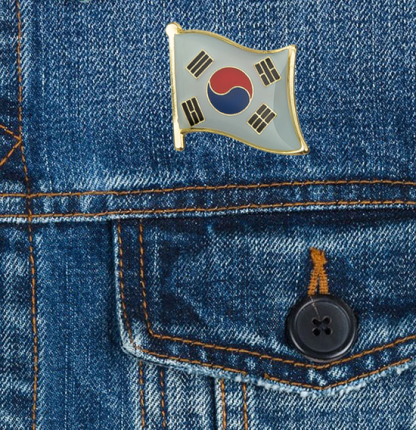 South Korea Flag Lapel Enamel Pin Badge