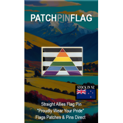 Straight Allies Flag LGBTQIA+ Flag Lapel Pin Proudly Pride Badge Lapel Hat Tie Pin Brooch