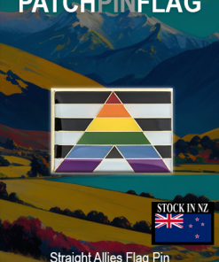 Straight Allies Flag LGBTQIA+ Flag Lapel Pin Proudly Pride Badge Lapel Hat Tie Pin Brooch