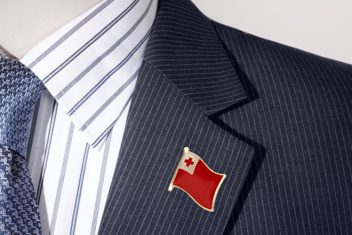 Tonga Flag Lapel Enamel Pin Badge