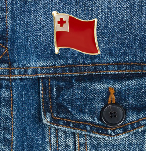 Tonga Flag Lapel Enamel Pin Badge