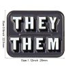 THEY THEM Pronoun Enamel Pin
