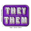THEY THEM Pronoun Enamel Pin