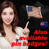 USA flag pin