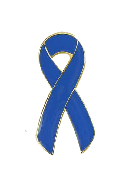 blue awareness pin