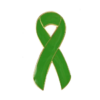 green awareness ribbon lapel pin