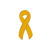 yellow awareness ribbon lapel pin