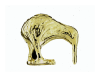 gold kiwi lapel pin