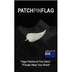 Silver Fern Lapel Pin Proudly Pride Badge Lapel Hat Tie Pin Brooch