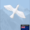 White Dove of Peace lapel pin: symbolizes peace, unity, and pride. Wear on hat, tie, or lapel to show support