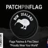 Image of New Zealand flag patch featuring a kiwi, the national bird, in a tactical style. Symbolizes national identity and pride.