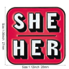 She Her Pronoun Lapel Enamel Badge Pin. 10 Lapel Pin Benefits. Brooch Red