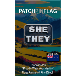 She They Pronoun Lapel Enamel Badge Pin. . Brooch