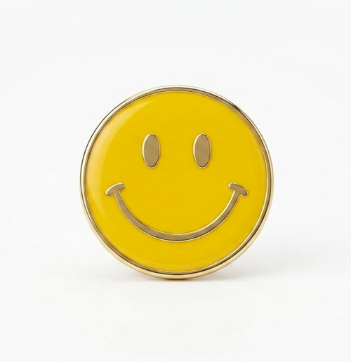 yellow smile pin