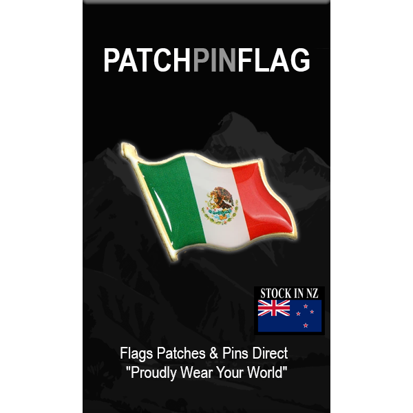 Mexico Flag Lapel Pin Proudly. Pride Badge Lapel Hat Tie Pin Brooch