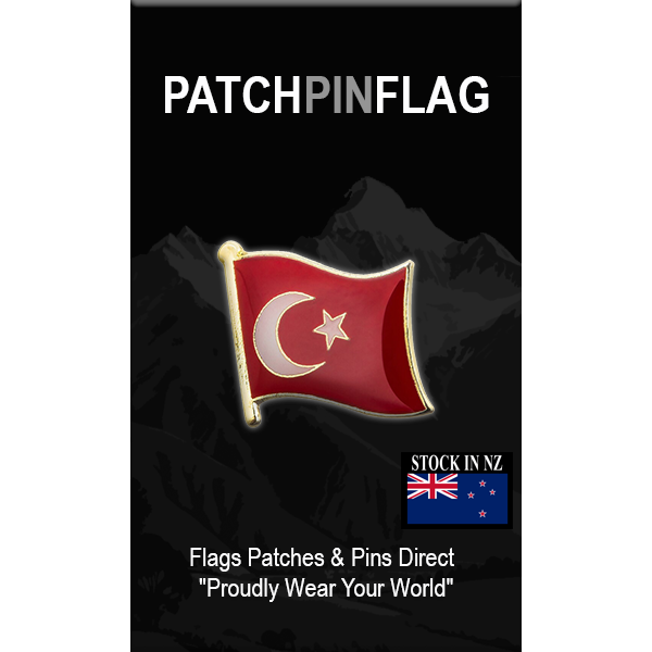 Turkey Flag Lapel Pin Proudly. Pride Badge Lapel Hat Tie Pin Brooch