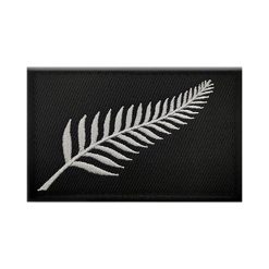 Silver fern flag patch