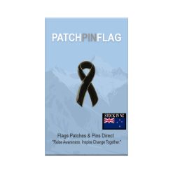 Black Awareness Ribbon Lapel Pin – Melanoma & Skin Cancer Ribbon