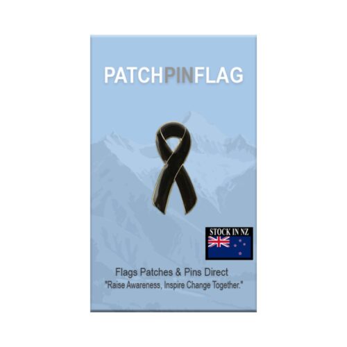 Black Awareness Ribbon Lapel Pin – Melanoma & Skin Cancer Ribbon
