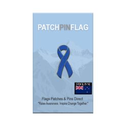 Blue Awareness Ribbon Lapel Pin – Child Abuse & Cancer Ribbon