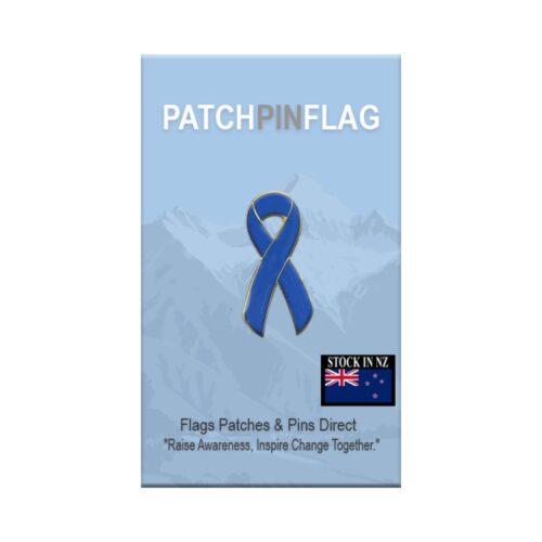 Blue Awareness Ribbon Lapel Pin – Child Abuse & Cancer Ribbon