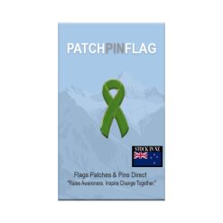 Green Awareness Ribbon Lapel Pin – Mental Health & Wellbeing Ribbon