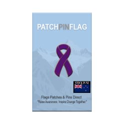 Purple Awareness Ribbon Lapel Pin – Domestic Violence Awareness and Alzheimer’s Disease Ribbon