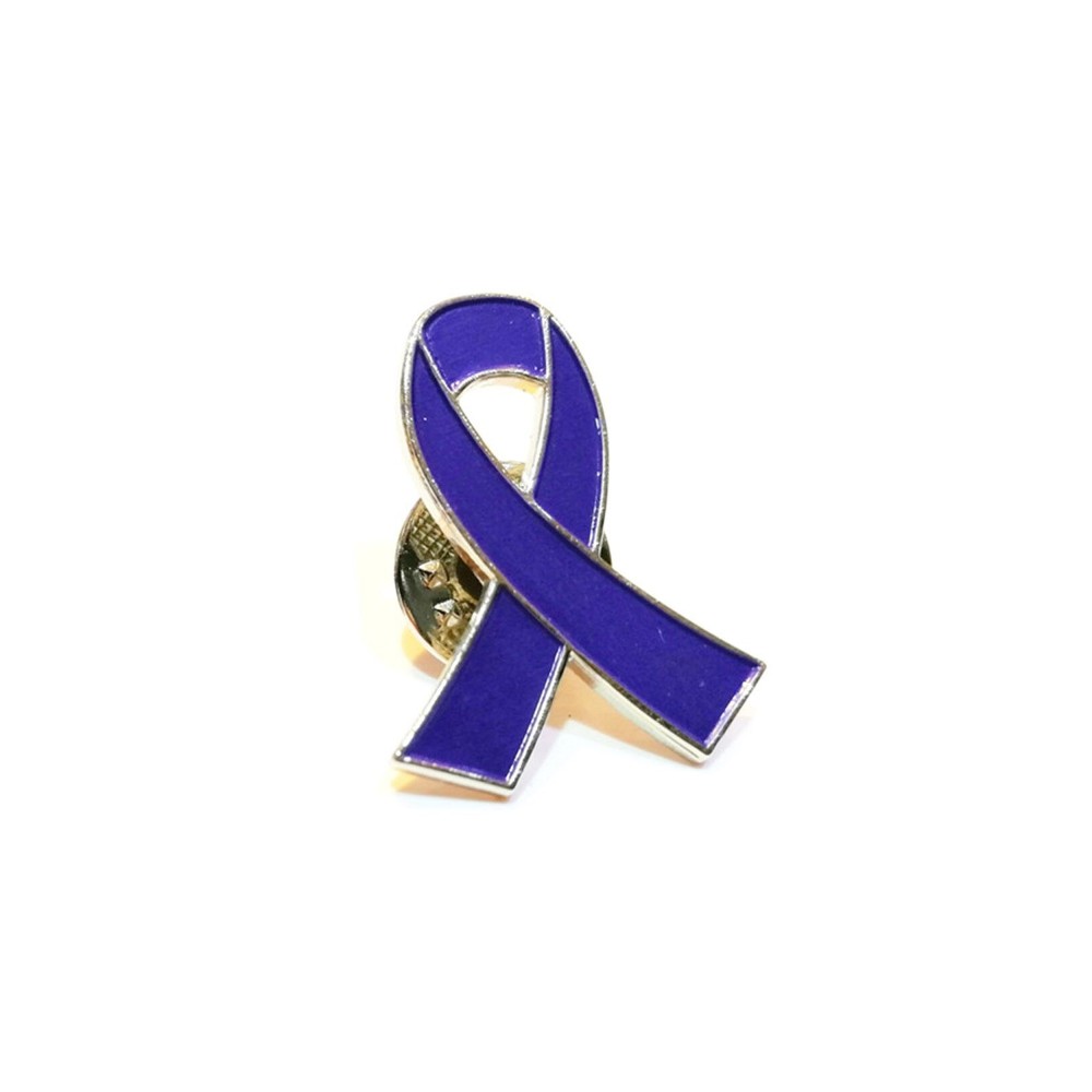 Small Purple Awareness Ribbon Lapel Pin – Domestic Violence & Alzheimer’s Ribbon