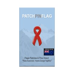 Red Awareness Ribbon Lapel Pin – HIV/AIDS Awareness and Heart Disease Ribbon