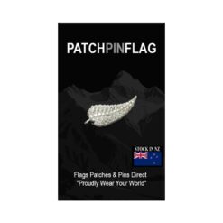 Silver Fern Lapel Pin Proudly Pride Badge Lapel Hat Tie Pin Brooch