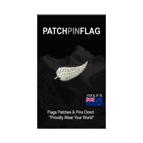 Silver Fern Lapel Pin Proudly Pride Badge Lapel Hat Tie Pin Brooch