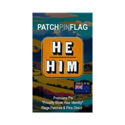 He Him Pronoun Lapel Enamel Badge Pin. Brooch