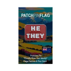 He They Pronoun Lapel Enamel Badge Pin. Brooch