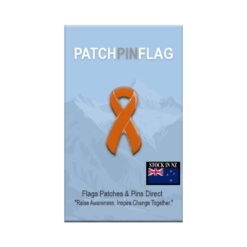 Orange Awareness Lapel Pin Darker Shade – Leukemia & Multiple Sclerosis Ribbon
