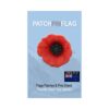 Poppy Style Red Flower Petals Lapel Pin Proudly. Pride Badge Lapel Hat Tie Pin Brooch
