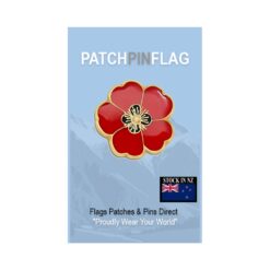 Poppy Style Red Flower Lapel Pin Proudly. Pride Badge Lapel Hat Tie Pin Brooch