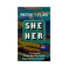 She Her Pronoun Lapel Enamel Badge Pin. Brooch