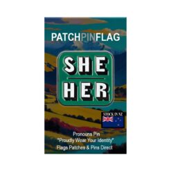 She Her Pronoun Lapel Enamel Badge Pin. Brooch